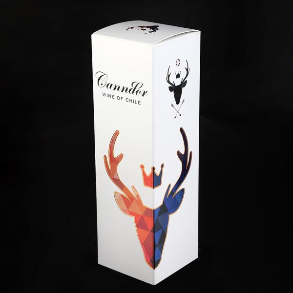 250g Wine Bottle Gift Box Collapsible Artpaper Single Champagne Whisky Alcohol