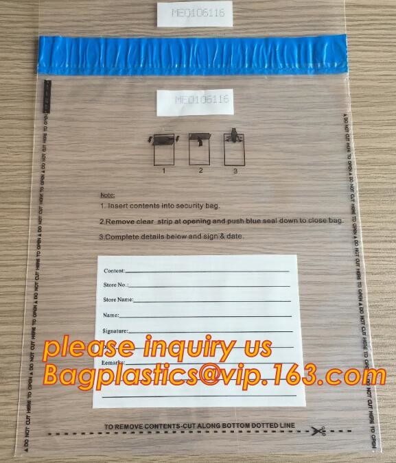 Evidence Paper Document Digital Opaque Bag, cash deposit bag, Security Bags Plastic Deposit PE Bag Cash Envelope Check S