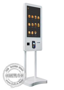 China Wall Mountable Food Ordering Machine Self Service Kiosk WIFI 32 Inch With POS / Ticket Printer wholesale
