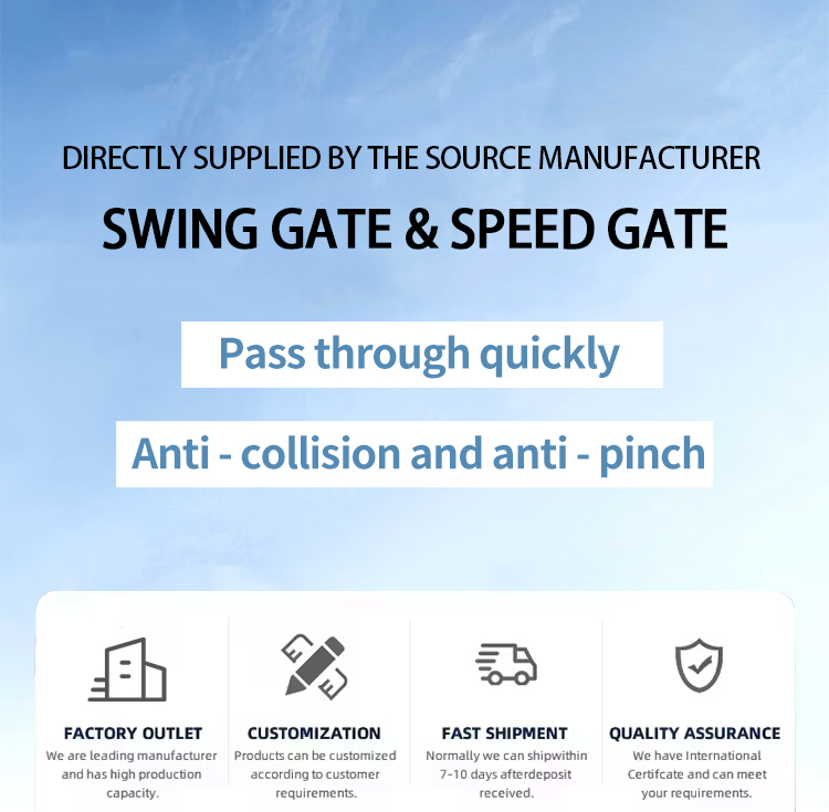 Automatic Access Control Swing Barrier Gate Facial Recognition Revolving Turnstile