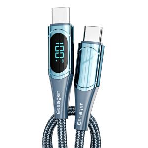 China ESSAGER Digital Display PD USB C To C Charging Cable 100W 5A wholesale