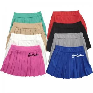 China High Waist Women Fashion Dress Candy Colors Sleeveless Pleated Skirt wholesale