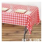 Daily Life 54x108 Inch Disposable Pastic Tablecloth Plain Dyed