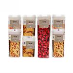 Popular Customized Eco-Friendly 7 Piece Set Airtight Plastic Dry Food Storage