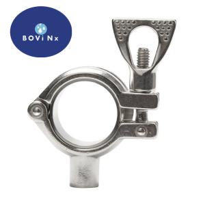 China Food Grade Sanitary 304 Stainless Steel Pipe Fittings Feruule Single Pin Clamp wholesale