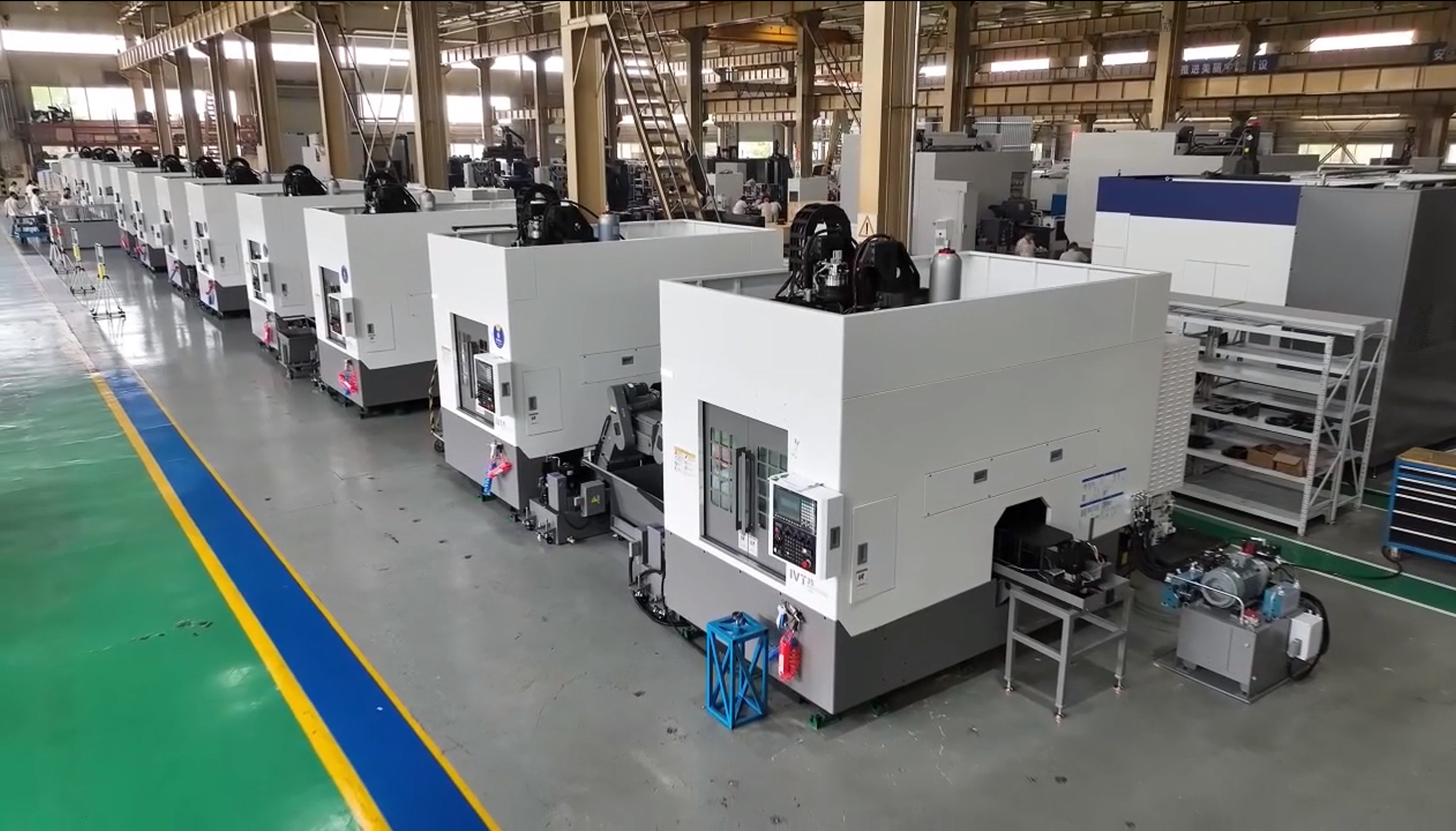 Automatic Loading and Unloading Inverted Vertical CNC Lathe IVT45 Automated Production Line
