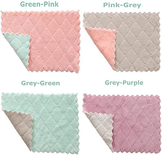 Knitted Design Microfiber Cleaning Cloth for House Kit Lint Free and Multi Color