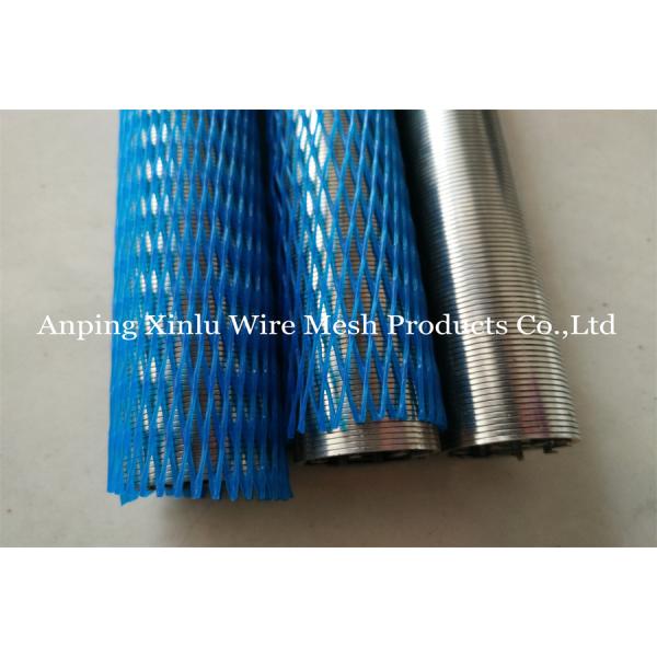 Dia 50mm Welded Profile Wire Continuous Slot Screen Tubes With Wedge Support