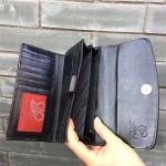 Authentic Stingray Skin Female Long Flower Trifold Wallet Genuine Leather Lady