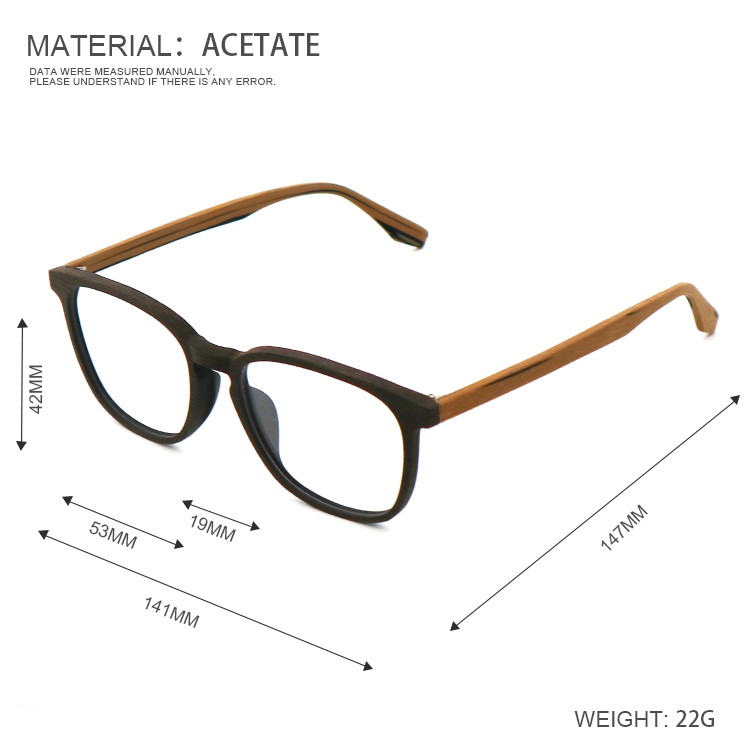 Wholesale Glasses Imitation Wood Acetate Glasses Frame Custom Order