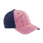 Fashion 6 Panel Check Cotton Embriodery Baseball Caps, Low Profile Adjustable