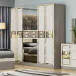 Contemporary Simple Wooden Frame King Size Bed Master Room Complete Double Home