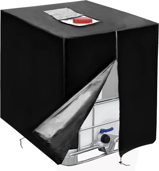 IBC Tote Cover With Zipper, 275 Gallon 1000L Outdoor IBC Tote Sunshade 210D