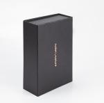 Custom Logo Black Book Shaped Magnetic Gift Box Rigid Cardboard Package For