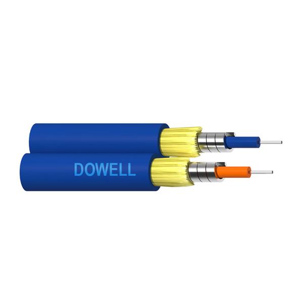 FTTH Duplex Armored Fiber Optic Cable with High Tensile Strength For Indoor