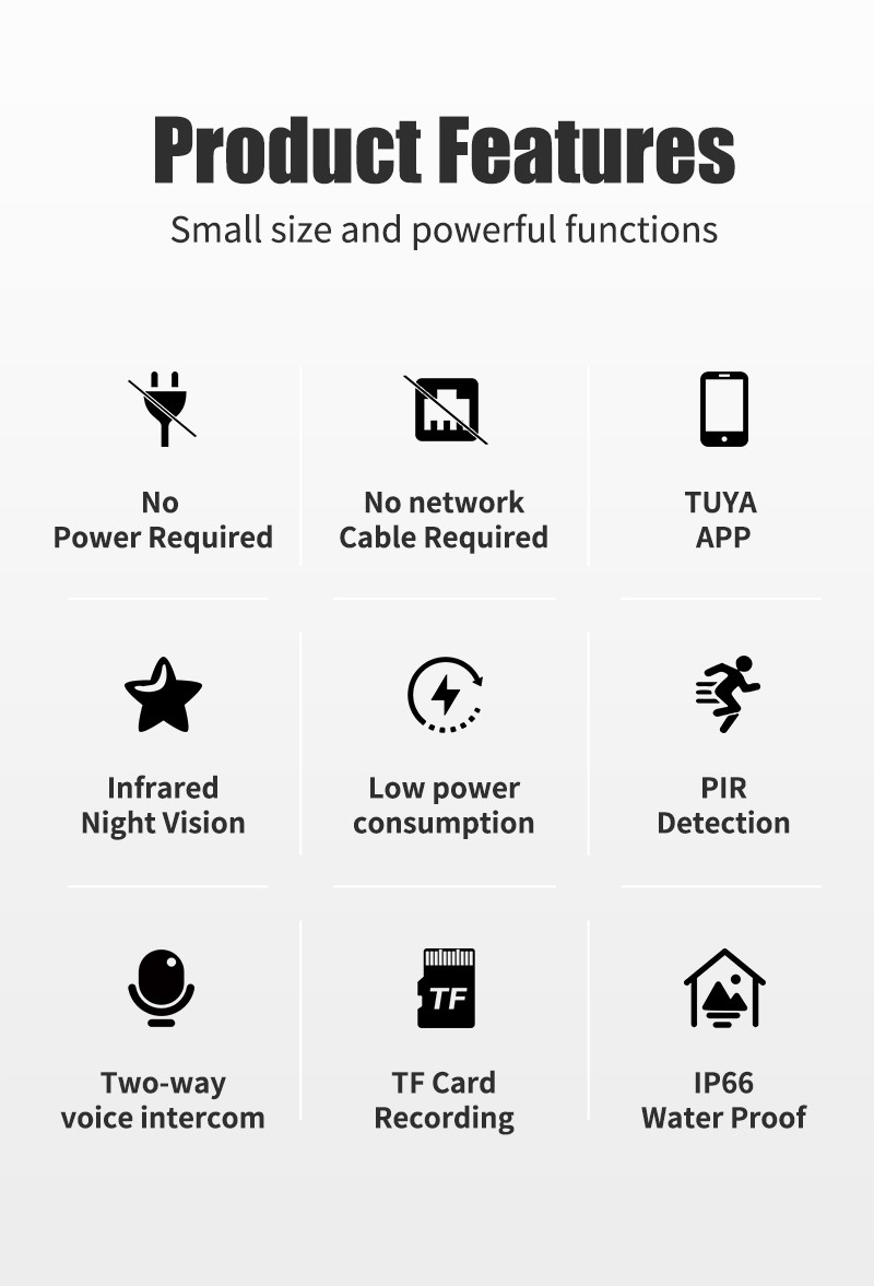 Glomarket Tuya Wifi Wireless Solar Power Ip Solar Floodlight PTZ Camera Outdoor Network Camera Home Security System