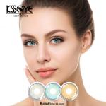 KSSEYE Colored Most Natural Blue Contact Lenses Cosmetic Without Diopters 14mm