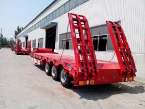 China Tri-axle low boy trailer 60ton low bed semi trailer wholesale