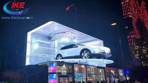 Outdoor Naked Eye 3D LED Screen Display Big LED Splicing Screen RGB IP65 LED