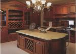 1.5cm Panel Contrasting Classic White Kitchen Island And Cabinets For Cooking