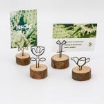 Natural Wood Memo Clip Business Card folder