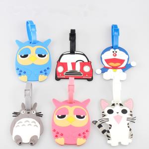 China Custom personalized luggage tag low price silicone luggage tag wholesale OEM made PVC wholesale
