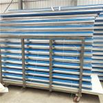 roof aluminum sandwich tile 50mm blue color pu panel for cold room
