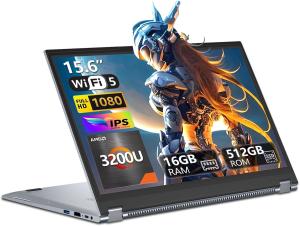 China Touchscreen Windows Laptop Computer 15.6 Inch AMD 3200U 16GB RAM 1TB SSD wholesale