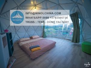 China 5m Diameter Geo House Canvas Rest Tent Dome Glamping wholesale