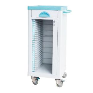 China ABS Plastic File Carry Medical Instrument Trolley Dossier Cart With Drawer wholesale
