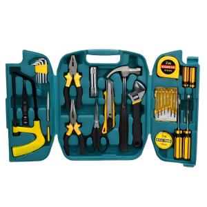 China JYH-HTS28-1 27 piece three fold hand tools household vehicle mounted multifunctional electrician tool set wholesale