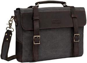 China Messenger Bag for Men,Vintage Canvas Leather Canvas Laptop Satchel Shoulder Bag Business Briefcase wholesale