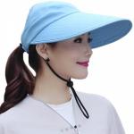 White Polyester Breathable Sun Visor Hat Anti Sunshine Wide Large Brim Available
