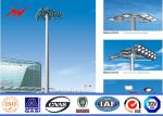 Customized 18m Polygonal High Mast Lighting Pole For Stadium Football
