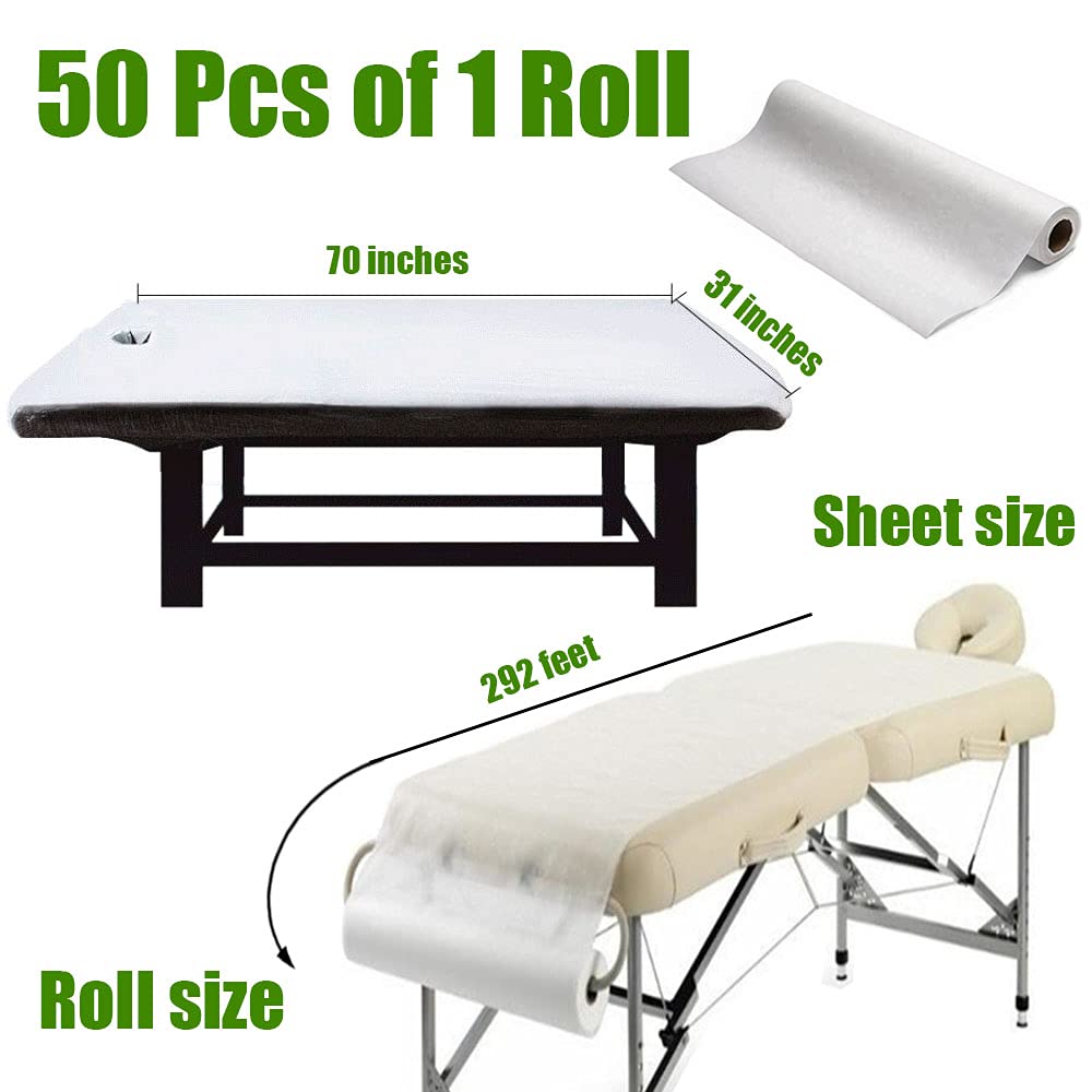 Disposable Non-Woven Bed Sheet Roll Waterproof Spa Bed Cover Massage Table Paper Roll for Spa Tattoo and Exam Tables