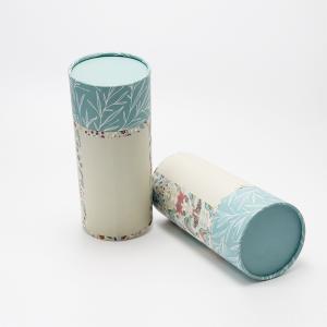 China Printing Flower Tea Packaging Box Recyclable Food Paper Cans Packaging wholesale
