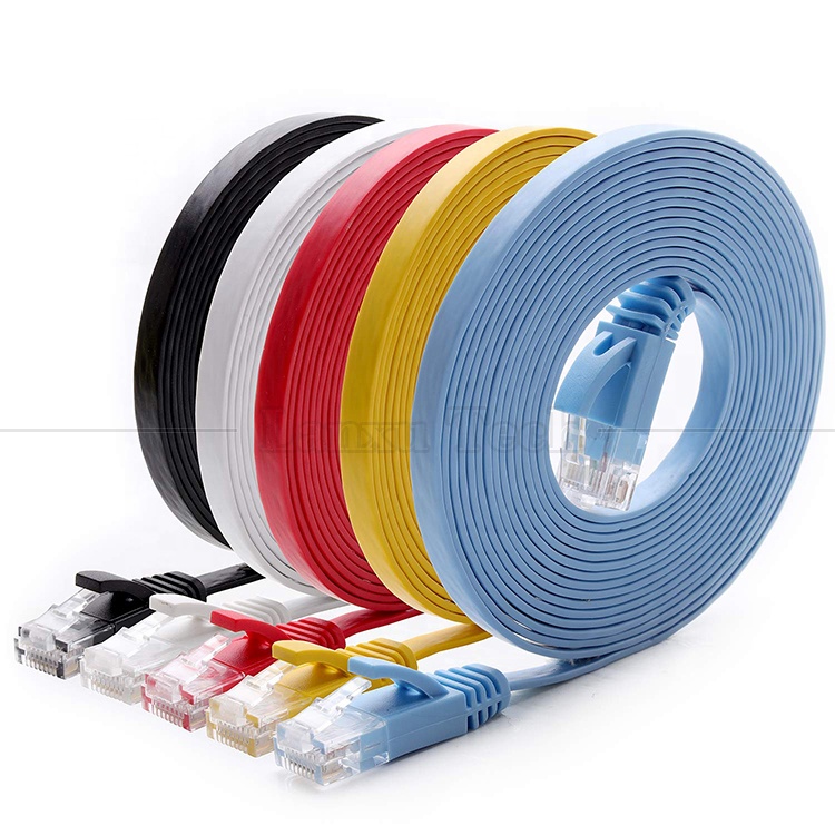 1m 5m 10m UTP FTP Shield Cat5 Cat5e Cat6 Ca6a Cat7 RJ45 Flat Ethernet Patch Network Lan Cable for Router
