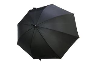 China Straight Auto Open Stick Umbrella J Shape Wooden Handle For Men Women 23&quot; wholesale