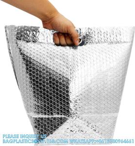 China Insulated Foil Bag 8 X 8 X 8 Inch. Pack Insulated Shipping Bags For Food Handles. Metalized Foil Insulated wholesale
