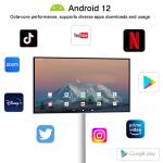 21.5 Inch Android Floor Standing Smart StandByMe Tv Portable Digital Signage