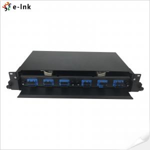China 19 Inch FPP Rack Mount Fiber Patch Panel Drawer Type 12-144 Ports With SC Adapter wholesale