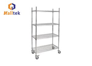 China Adjustable Chromed Metal Wire Storage Shelves 100kgs/Layer wholesale