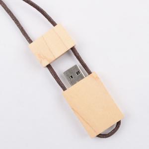 China 16GB 32GB 64GB Maple Wooden USB Flash Drive With Rope USB 3.0 Fast Speed wholesale