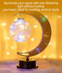 Romantic Star Heart LED Holiday Lights Grass Rattan Woven Ramadan Moon Lights
