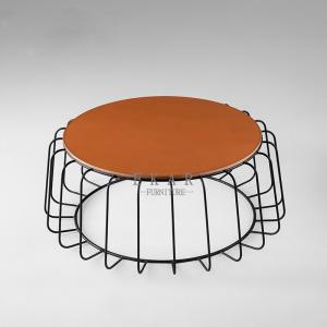 China Living Room Modern Fashion Design Stainless Steel Frame Round Coffee Table wholesale
