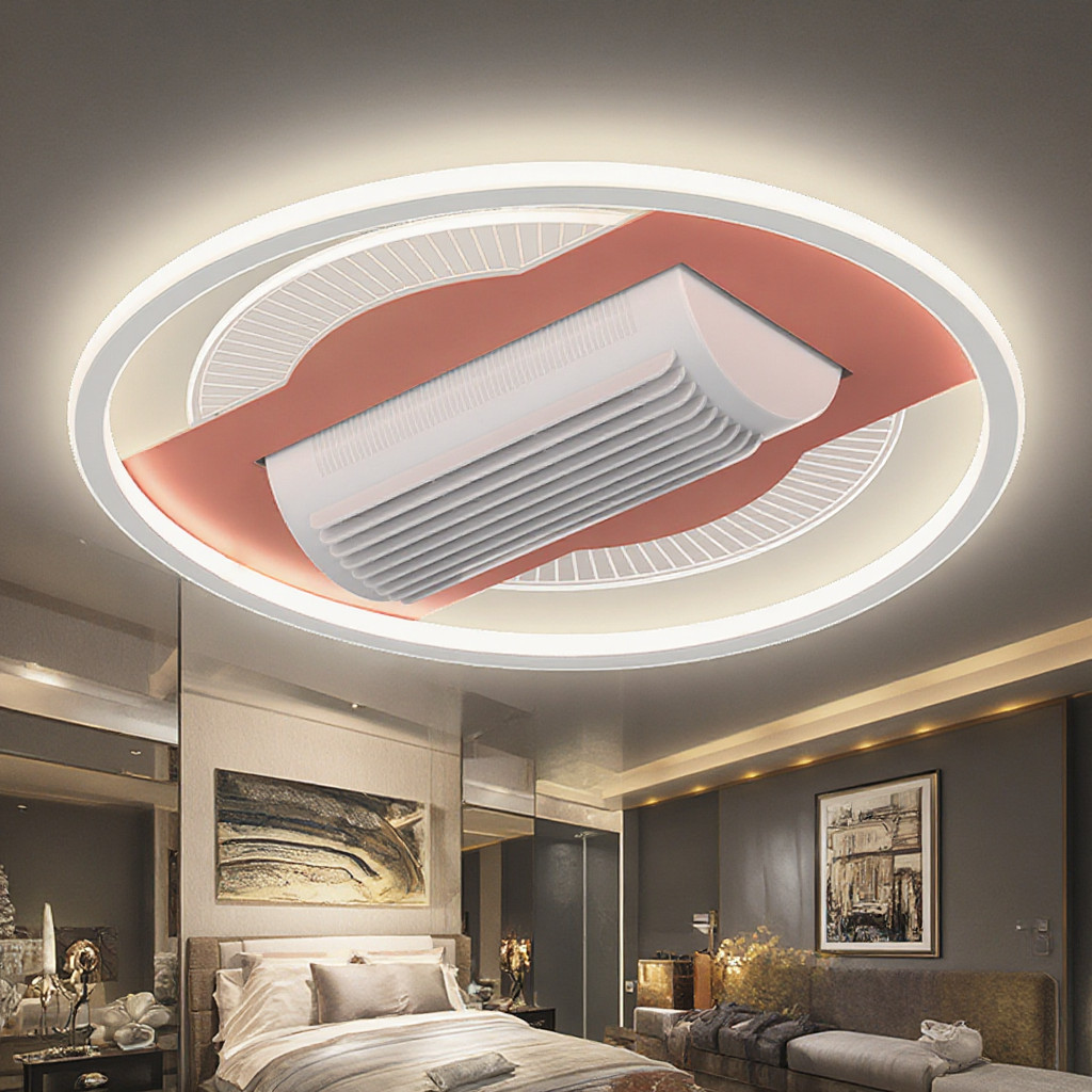 Remote Control Home Ceiling Fans 45W LED Silent Ceiling Fan With Light