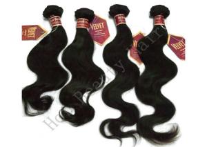 China Body Wave Virgin Human Hair Extensions Natural Black / Brown Color wholesale