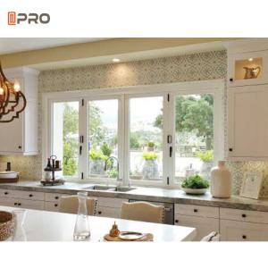 China Sliding Kitchen Folding Window Security Accordion Patio Thermal Break Aluminium Profile wholesale
