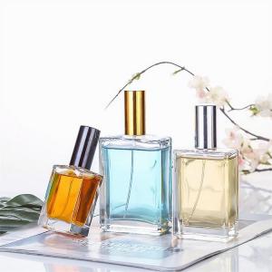 China 10ml 15ml Flat Square Perfume Oil Spray Bottle Luxury Glass Material on sale