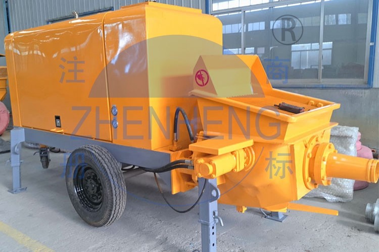 Hydraulic Dry Concrete Pumping Machine , Stationary Portable Concrete Pump